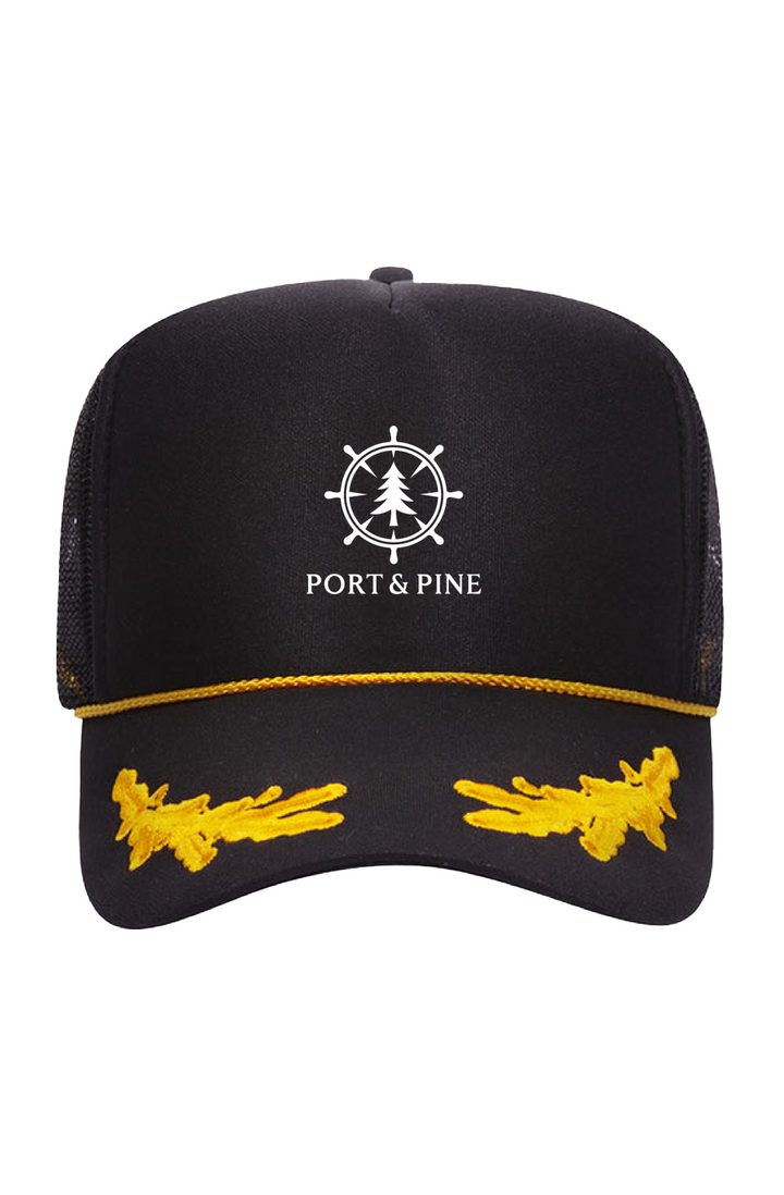 Port Pine Gold Leaf Crown Trucker Hat