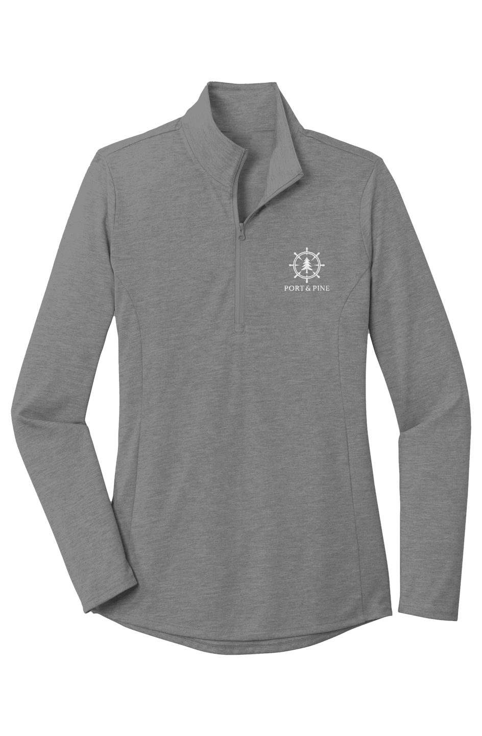 Port Pine Womens PosiCharge Tri Blend Wicking 1/4 Zip