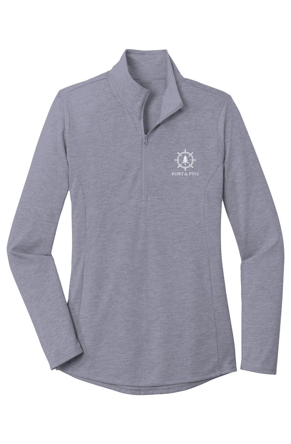 Port Pine Womens PosiCharge Tri Blend Wicking 1/4 Zip