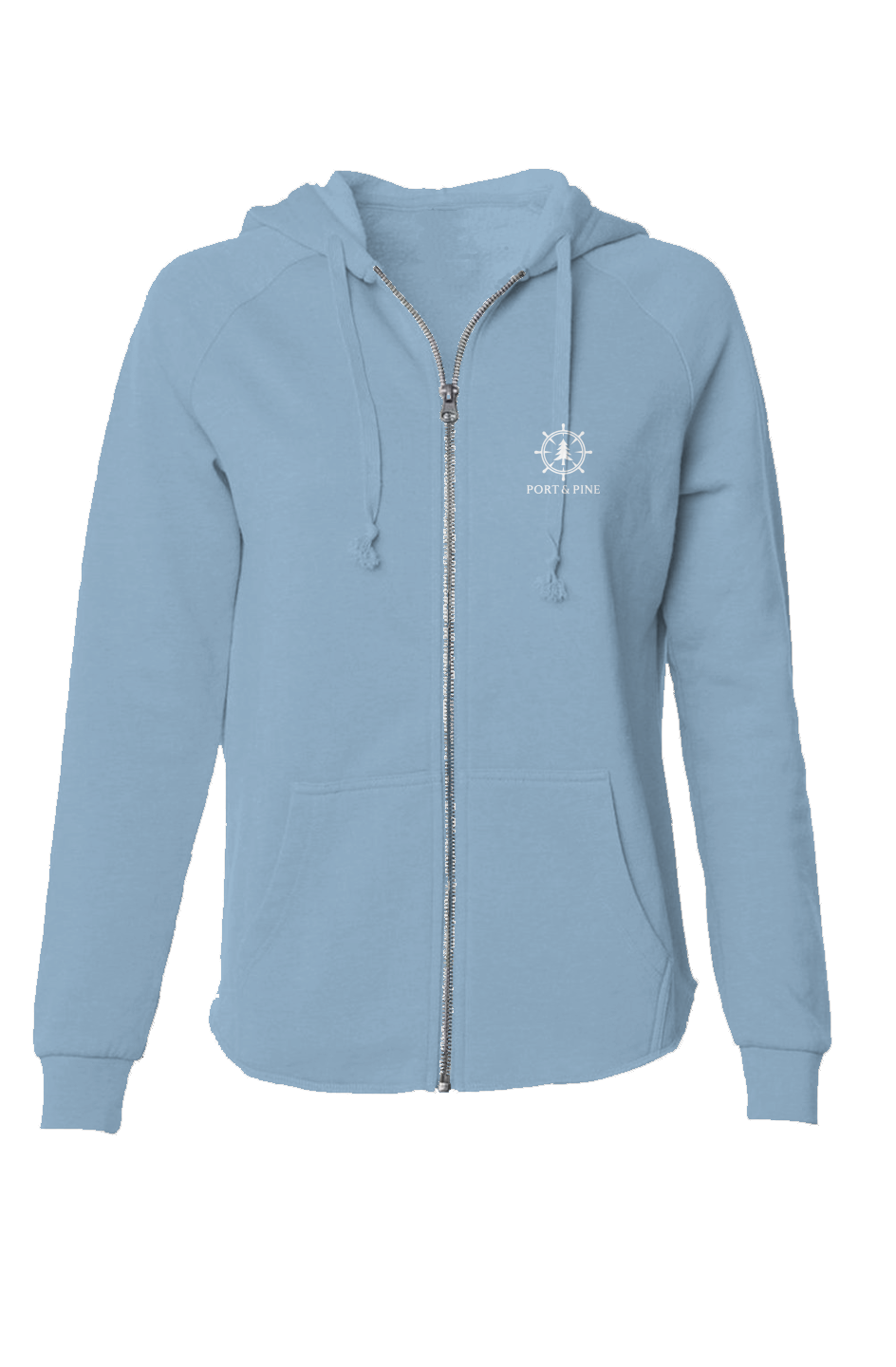 Port Pine Womens Lightweight Wash Zip Hoodie