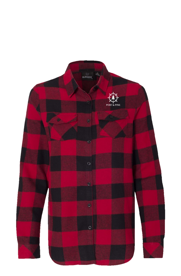 Port Pine Womens Long Sleeve Red Flannel
