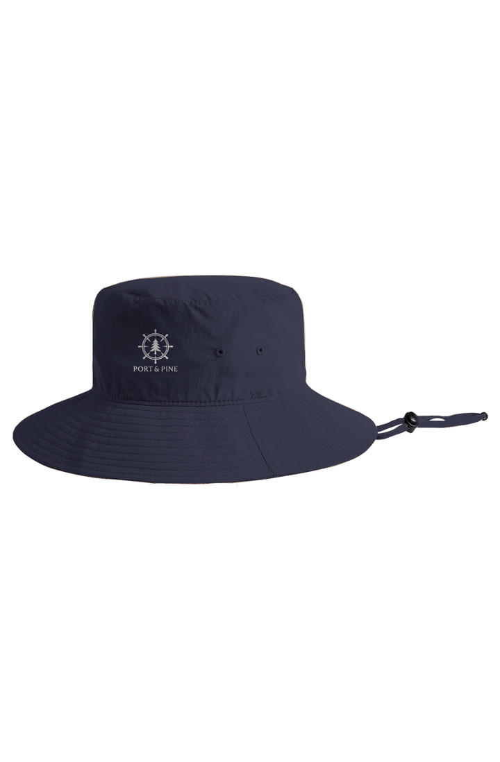 Port Pine Nylon Wide Brim Bucket Hat