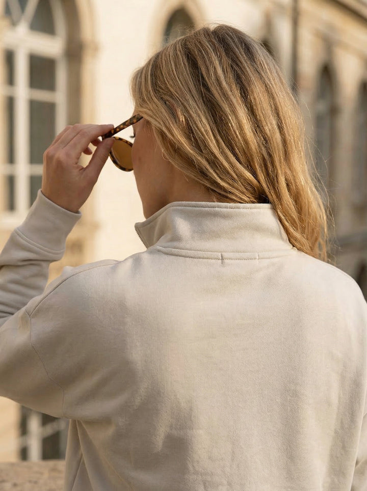 Port & Pine Womens Perform Quarter Zip - White