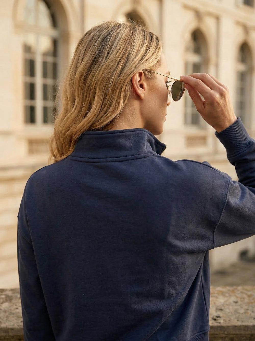 Port & Pine Womens Perform Quarter Zip - Navy