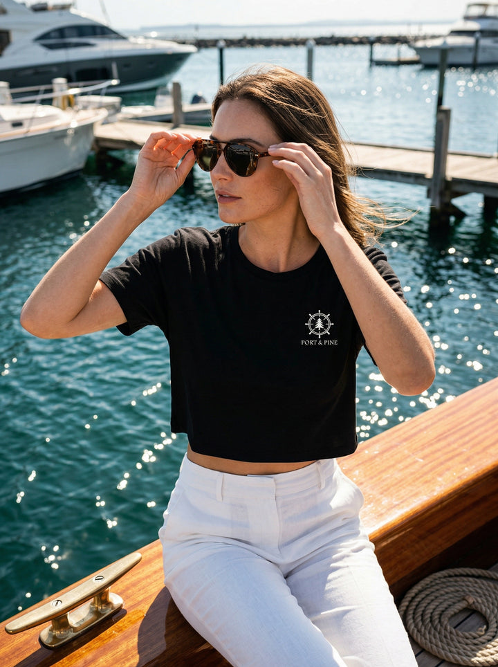 Port & Pine Womens crop tee