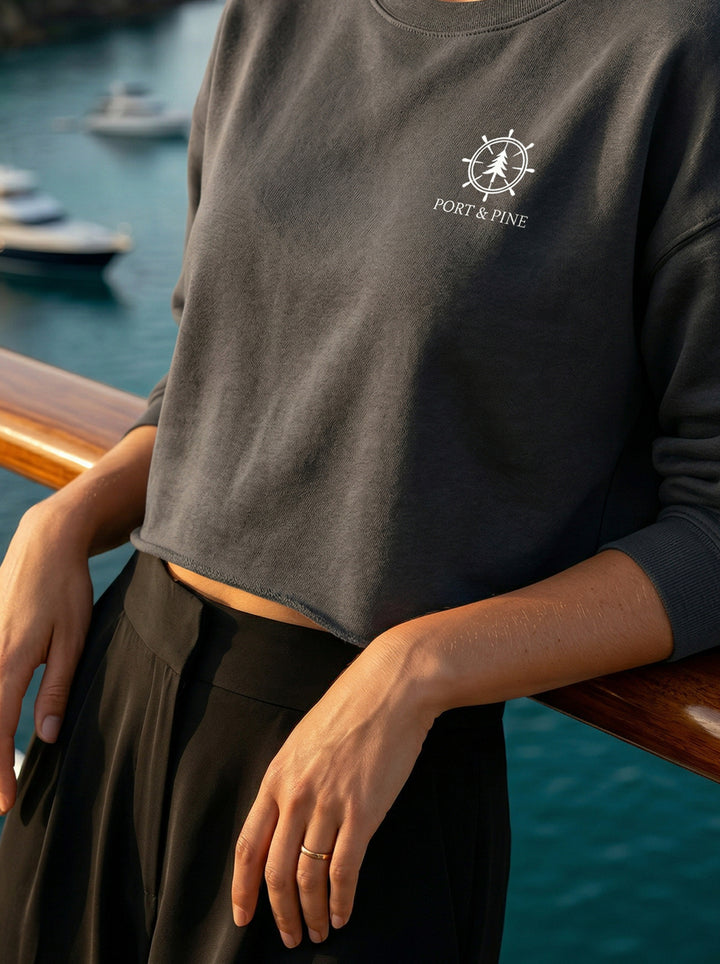 Port & Pine Lightweight Cropped Crew